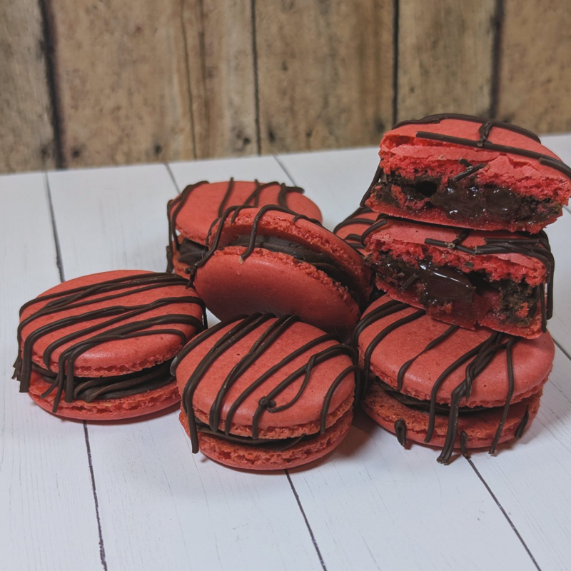 Chocolate Cherry Macaron