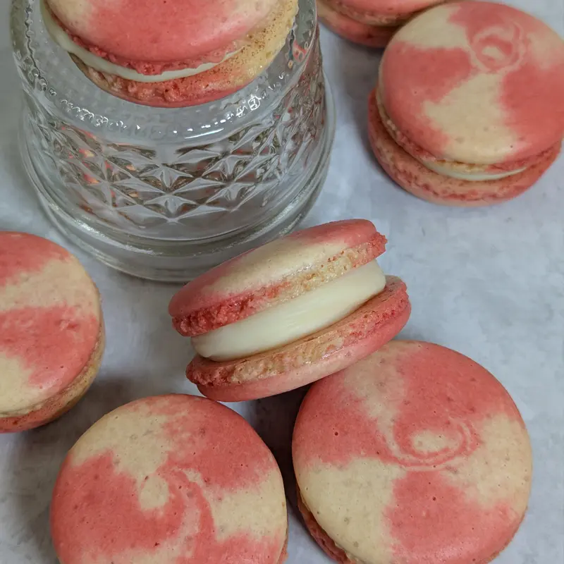 Peppermint Swirl Macaron