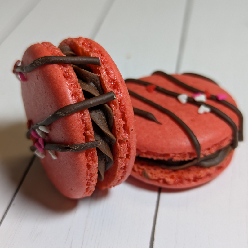 Raspberry & Chocolate Macaron