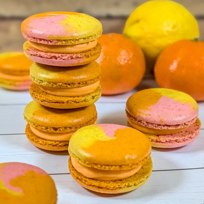 Tangerine Sherbet Macaron